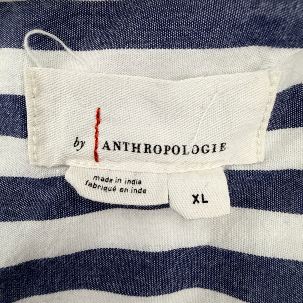 Anthropologie Navy and White Striped Top - Picture 4 of 4
